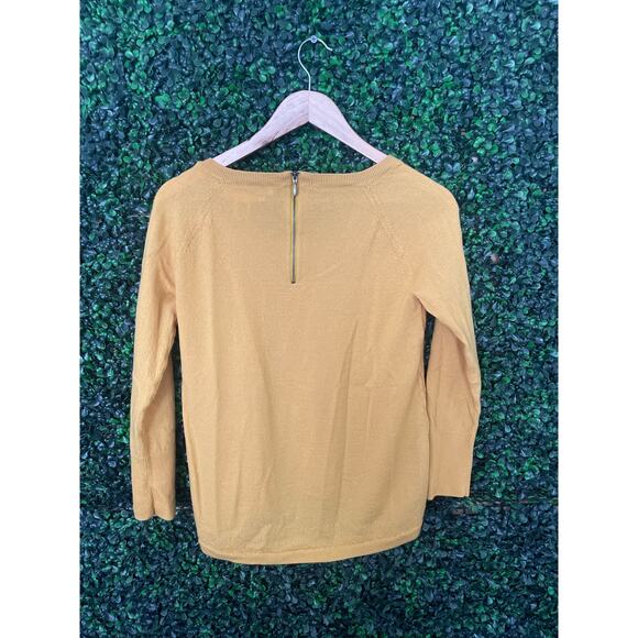 Max Studio blouse Soft Mustard Sweater Blouse Size L Wool - Picture 6 of 6